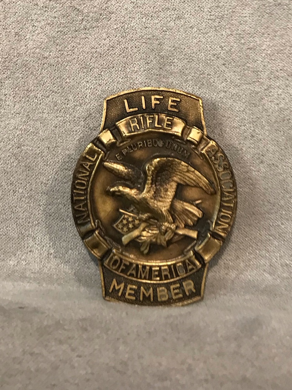 NRA Life Member Brass Badge